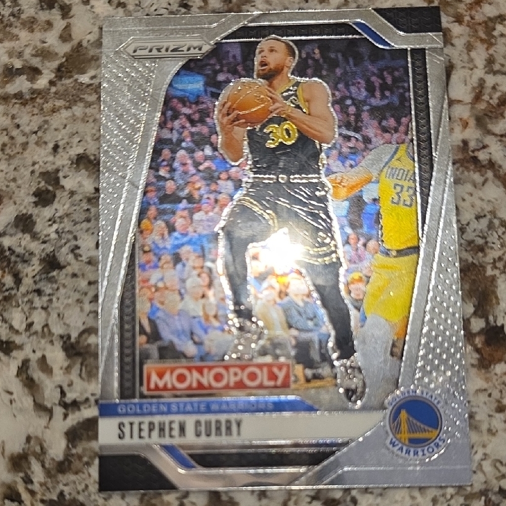 Stephen Curry Trading Card - Silver and Blue